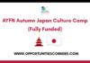 AYFN Autumn Japan Culture Camp 2026 (Fully Funded) AYFN Autumn Japan Culture Camp 2026