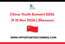 China Youth Summit 2026 (9-12 Nov 2026 | Shenzen) China Youth Summit 2026