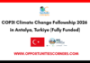 COP31 Climate Change Fellowship 2026 in Turkiye