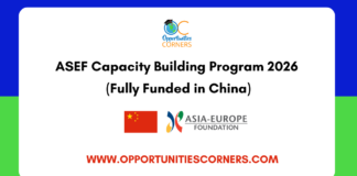 ASEF Capacity Building Program 2026 (Fully Funded in China) ASEF Capacity Building Program 2026