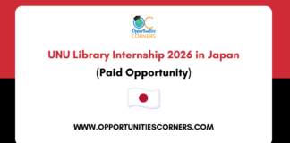 UNU Library Internship 2026 in Japan