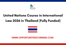 United Nations Course in International Law 2026 in Thailand (Fully Funded) United Nations Course in International Law 2026 in Thailand