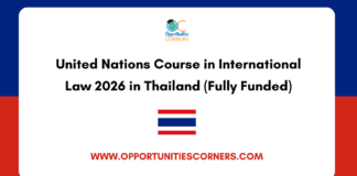 United Nations Course in International Law 2026 in Thailand (Fully Funded) United Nations Course in International Law 2026 in Thailand