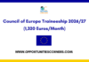 Council of Europe Traineeship 2026/27