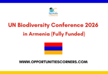 UN Biodiversity Conference 2026 in Armenia (Fully Funded)