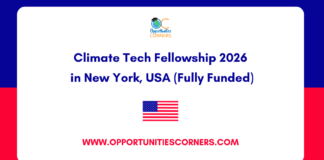 Climate Tech Fellowship 2026 in USA (Fully Funded) Climate Tech Fellowship 2026 in USA