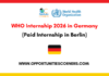 WHO Internship 2026 in Germany