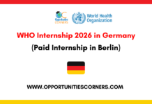 WHO Internship 2026 in Germany