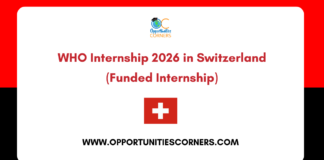 WHO Internship 2026 in Switzerland