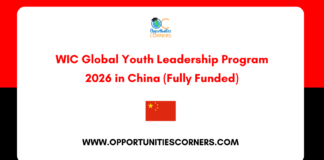 WIC Global Youth Leadership Program 2026 in China (Fully Funded) WIC Global Youth Leadership Program 2026 in China (Fully Funded)