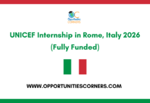 UNICEF Internship in Rome, Italy 2026