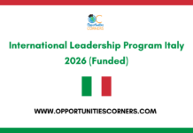 International Leadership Program Italy 2026 (Funded) International Leadership Program Italy 2026