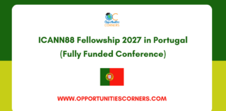 ICANN88 Fellowship 2027 in Portugal (Fully Funded Conference) ICANN88 Fellowship 2027 in Portugal