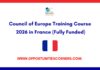 Council of Europe Training Course 2026 in France (Fully Funded) Council of Europe Training Course 2026 in France