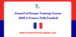 Council of Europe Training Course 2026 in France (Fully Funded) Council of Europe Training Course 2026 in France
