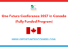 One Future Conference 2027 in Canada (Fully Funded)