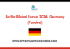 Berlin Global Forum 2026, Germany (Funded) Berlin Global Forum 2026