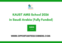 KAUST AMS School 2026 in Saudi Arabia (Fully Funded) KAUST AMS School 2026 in Saudi Arabia