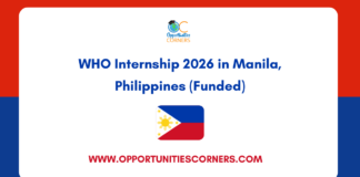 WHO Internship 2026 in Philippines