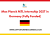 Max Planck MTL Internship 2027 in Germany