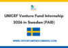 UNICEF Venture Fund Internship 2026 in Sweden