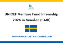 UNICEF Venture Fund Internship 2026 in Sweden (PAID) UNICEF Venture Fund Internship 2026 in Sweden