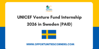 UNICEF Venture Fund Internship 2026 in Sweden