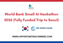 World Bank Small AI Hackathon 2026 (Fully Funded Trip to Seoul) World Bank Small AI Hackathon 2026