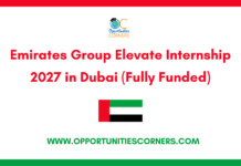Emirates Group Elevate Internship 2027 in Dubai (Fully Funded) Emirates Group Elevate Internship 2027 in Dubai
