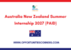 Australia New Zealand Summer Internship 2027