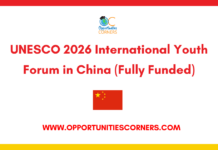 UNESCO 2026 International Youth Forum in China (Fully Funded) UNESCO 2026 International Youth Forum in China