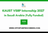KAUST VSRP Internship 2027