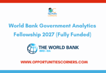 World Bank Government Analytics Fellowship 2027