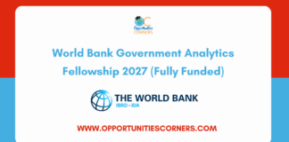 World Bank Government Analytics Fellowship 2027