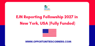 EJN Reporting Fellowship 2027 in USA