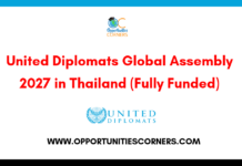 United Diplomats Global Assembly 2027 in Thailand (Fully Funded) United Diplomats Global Assembly 2027 in Thailand