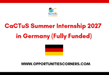 CaCTuS Summer Internship 2027 in Germany